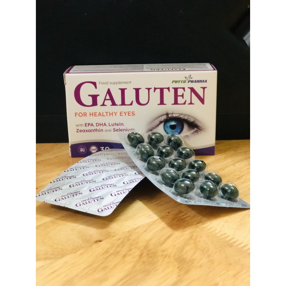 Viên uống bổ mắt Galuten I Nhập khẩu Châu Âu I Cho đôi mắt sáng khỏe, tinh anh I Hộp 30 viên.thuochieuqua