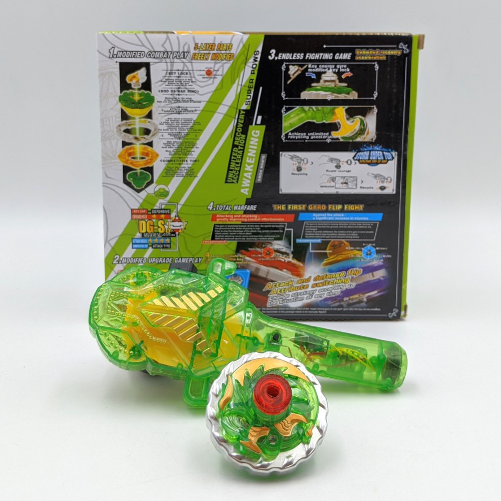 Con quay BEYBLABE NADO - tay cầm dây rút có Đèn + Nhạc