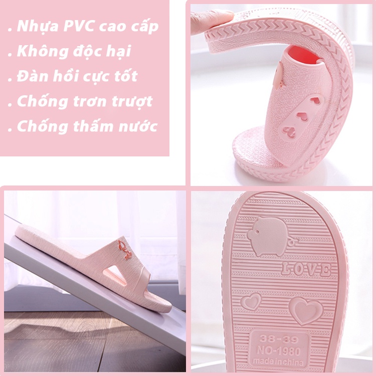 Dép Nhựa Đi Trong Nhà Nam Nhựa PVC Cao Cấp Chống Thấm Nước Chống Trơn Trượt Không Gấy Kích Ứng Da 3191W