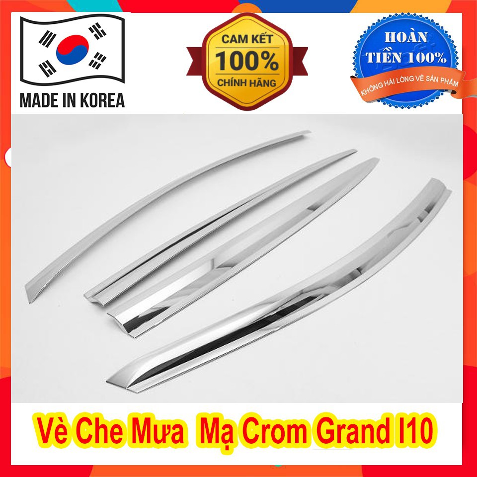 Vè che mưa mạ crom xe Hyundai Grand i10 hàng Hàn quốc cao cấp