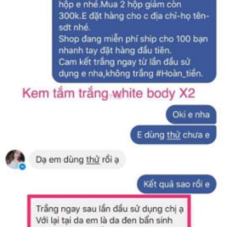 Tắm trắng white body x