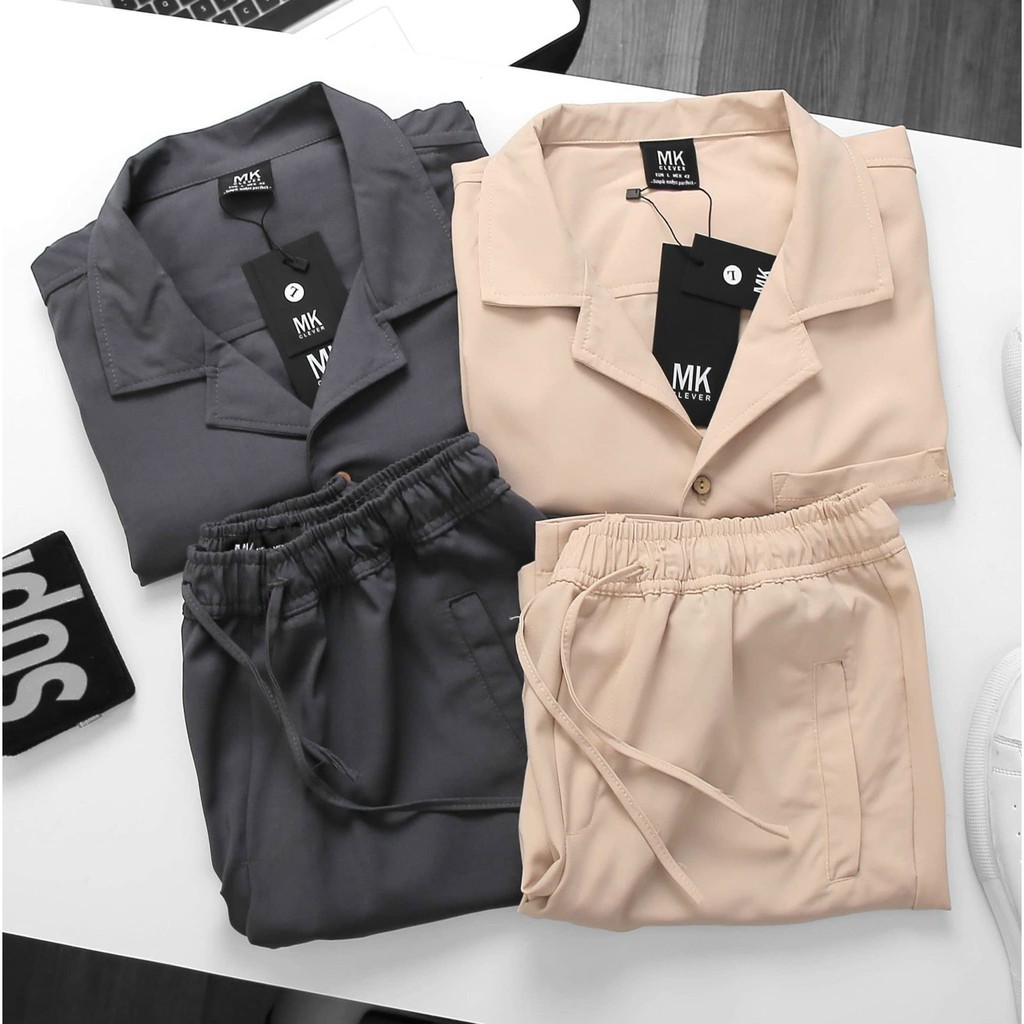 Bộ quần áo nam ngắn tay mùa hè, bộ đồ nam chất vải tằm Thái mặc mát thoải mái, lịch sự - B03 | BigBuy360 - bigbuy360.vn