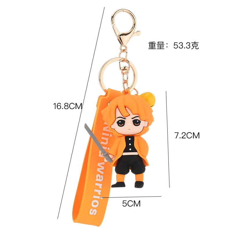 Móc khóa búp bê hình nhân vật anime Demon Slayer Blade đáng yêu