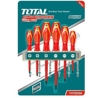 Total bộ tuốc nơ vít tô vít 6 chi tiết cách nhiệt thtis566
