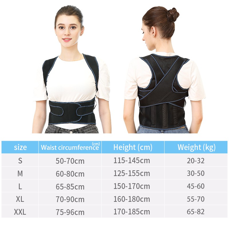 Đai đeo Junlaikang điều chỉnh tư thế lưng vai và cột sống hỗ trợ giảm đau nhức cho nam và nữ