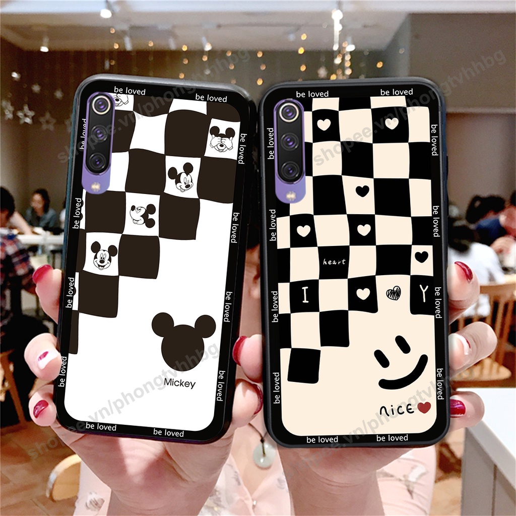 Ốp lưng Xiaomi Mi 9 / MI 9 SE in mẫu TRÁI TIM caro, chuột mikey thể thao cực đẹp cute cực bền bỉ