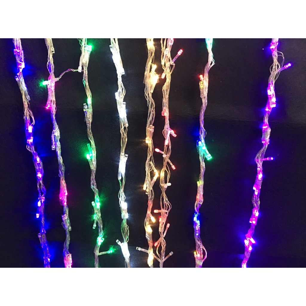 (HCM)DÂY ĐÈN LED CHỚP DÀI 4M-7M-20M NHIỀU MÀU TREO TRANG TRÍ NOEL VÀ TẾT chấu cắm điện