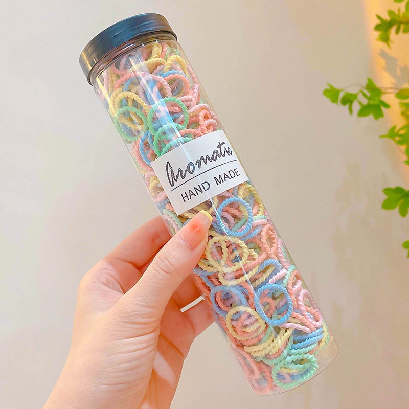 Bộ 300 Dây Buộc Tóc Nhiều Màu Sắc Dễ Thương Cho Bé