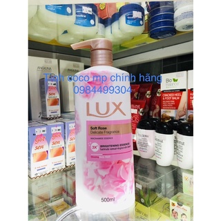 Sữa tắm lux thái 500ml, sữa tắm dưỡng ẩm da Lux hoa hồng
