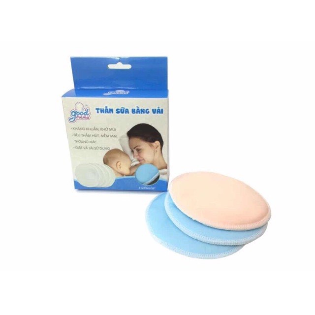 Miếng Lót Thấm Sữa Giặt Được Good Mama Hộp 8 Miếng