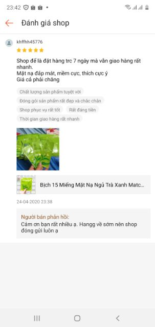 Bịch 15 Miếng Mặt Nạ Ngủ Trà Xanh Matcha Mud Mask Laikou | BigBuy360 - bigbuy360.vn