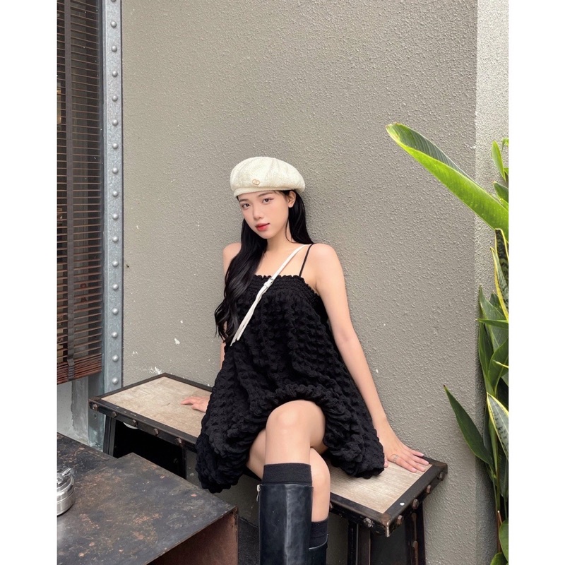 VÁY 2 DÂY XỐP BABYDOLL ULZZANG