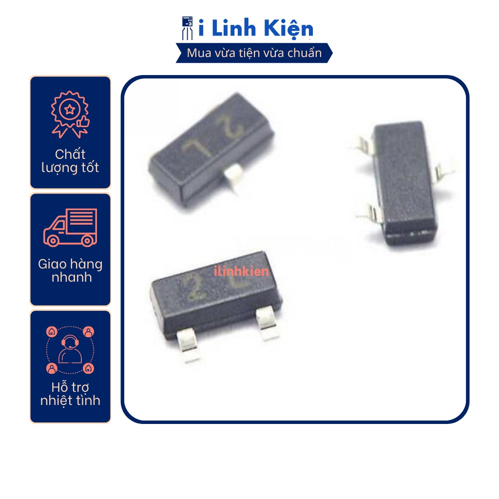 Transistor 2N5401 MMBT5401 0.3A 150V túi 10 con.