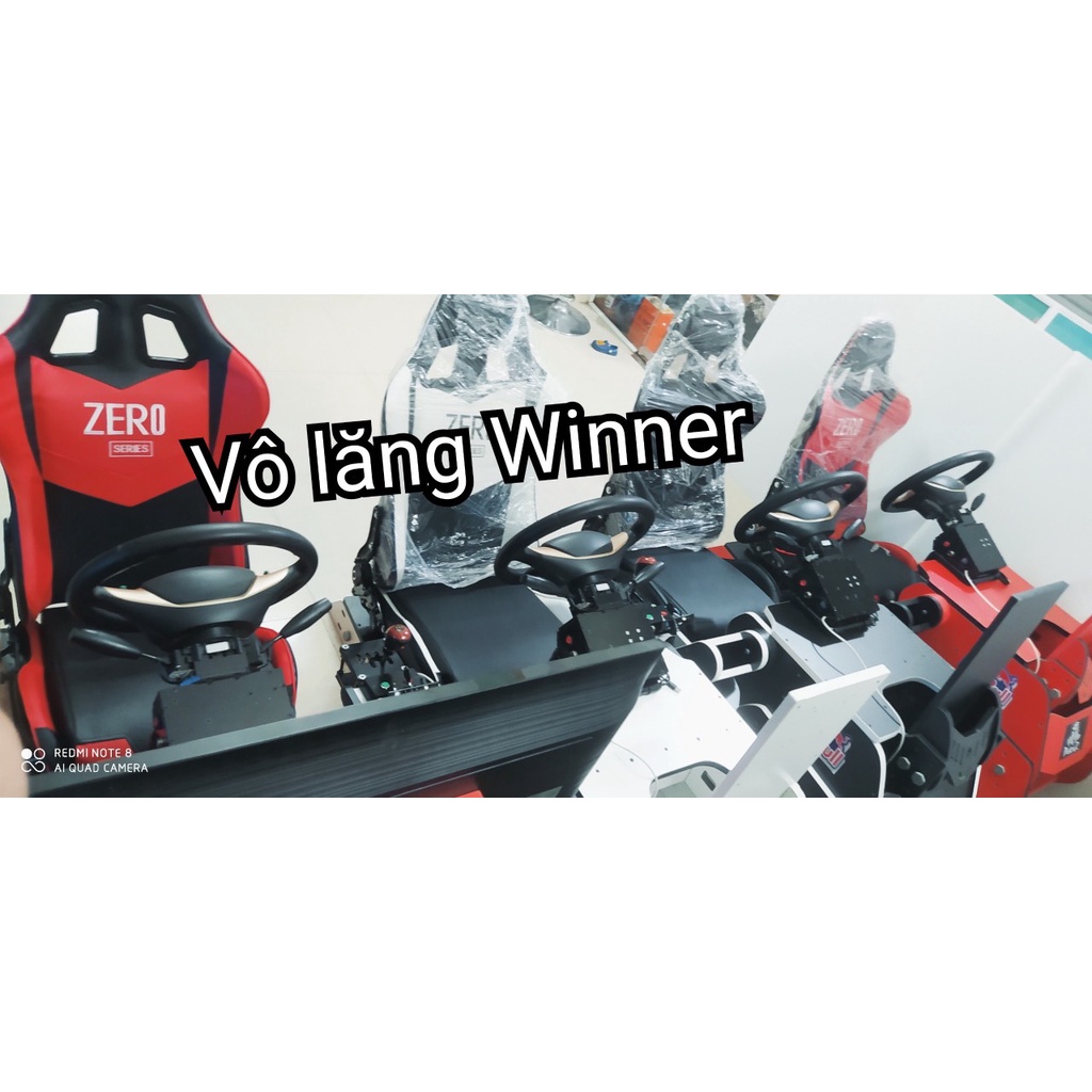 Bộ vô lăng chơi game, học lái xe kèm cabin Winner