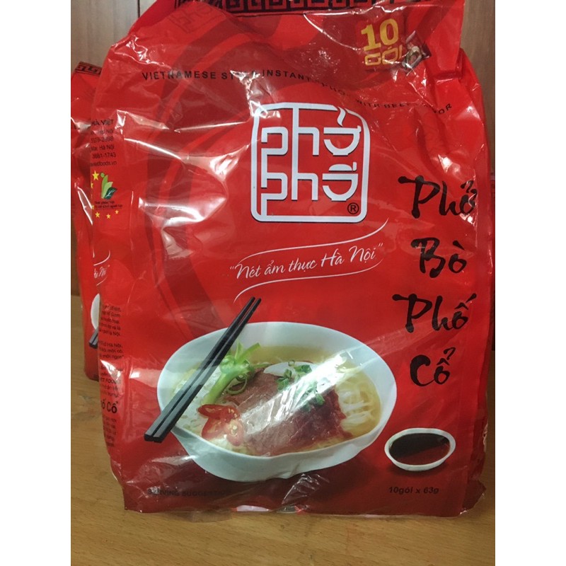 Phở bò phố cổ bịch 10 gói x63gram