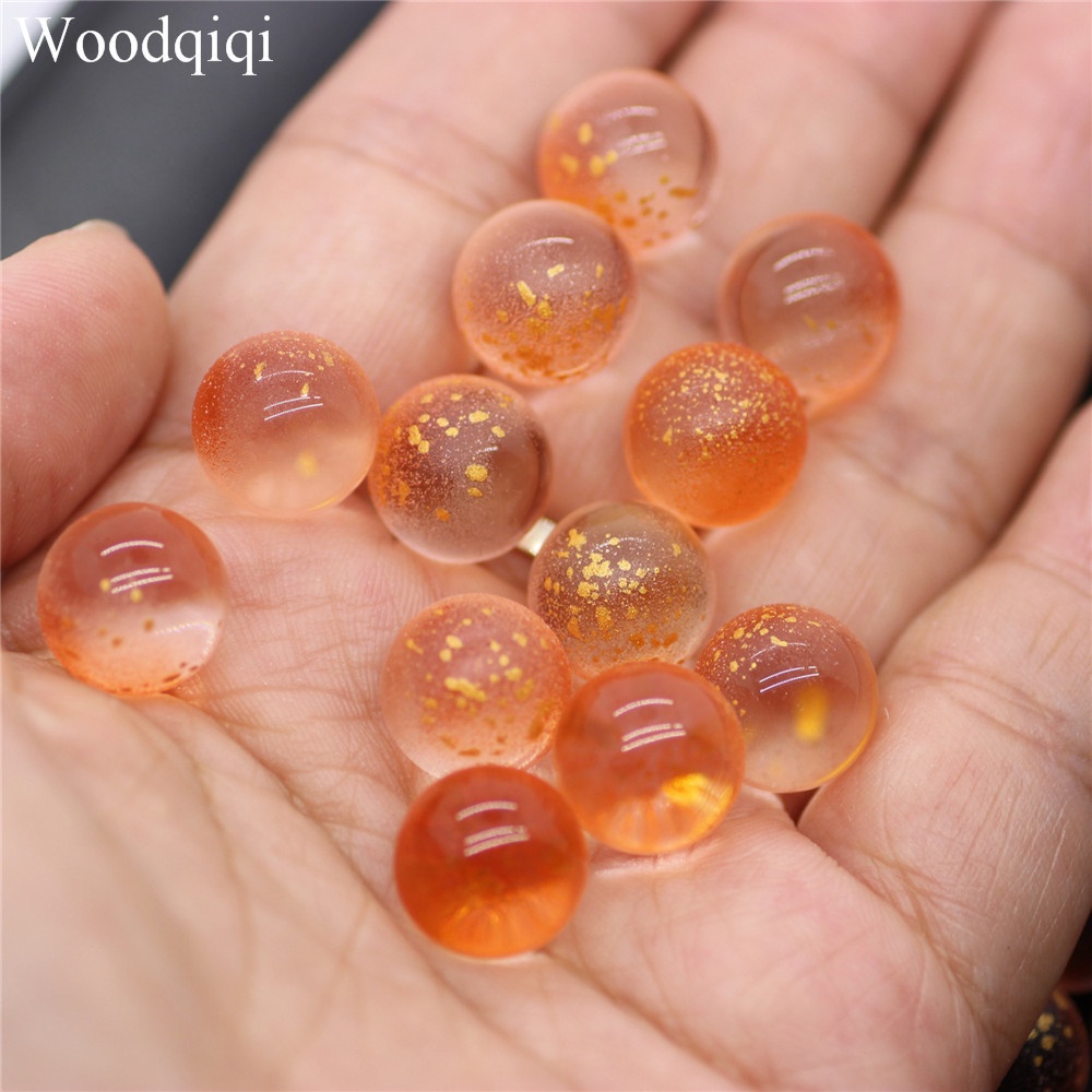 Set 20 hạt thủy tinh tròn màu gradient 12mm dùng làm trang sức thủ công