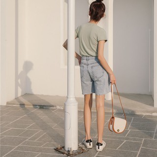 Quần Sort jean Lửng Hoa Cúc 322