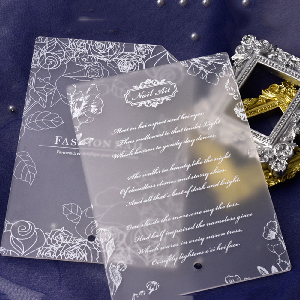 [Hàng mới về] Khung trưng bày móng tay nghệ thuật bằng acrylic họa tiết hoa hồng sử dụng chuyên nghiệp