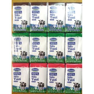 Sữa tươi Vinamilk 100% thùng 48 hộp x 110ml.HSD: 12/3/23