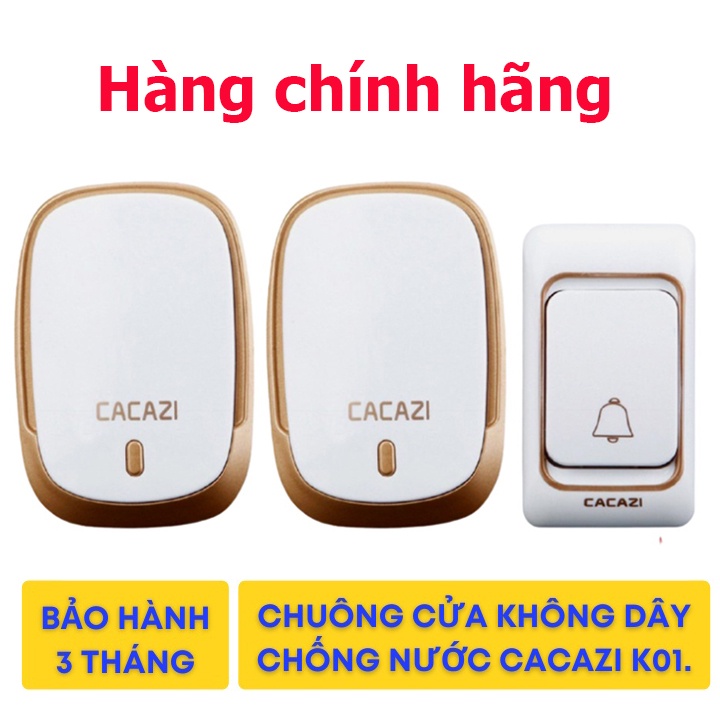 Chuông cửa không dây Cacazi cực tốt K01 , bảo hành 1 đổi 1 trong 3 tháng