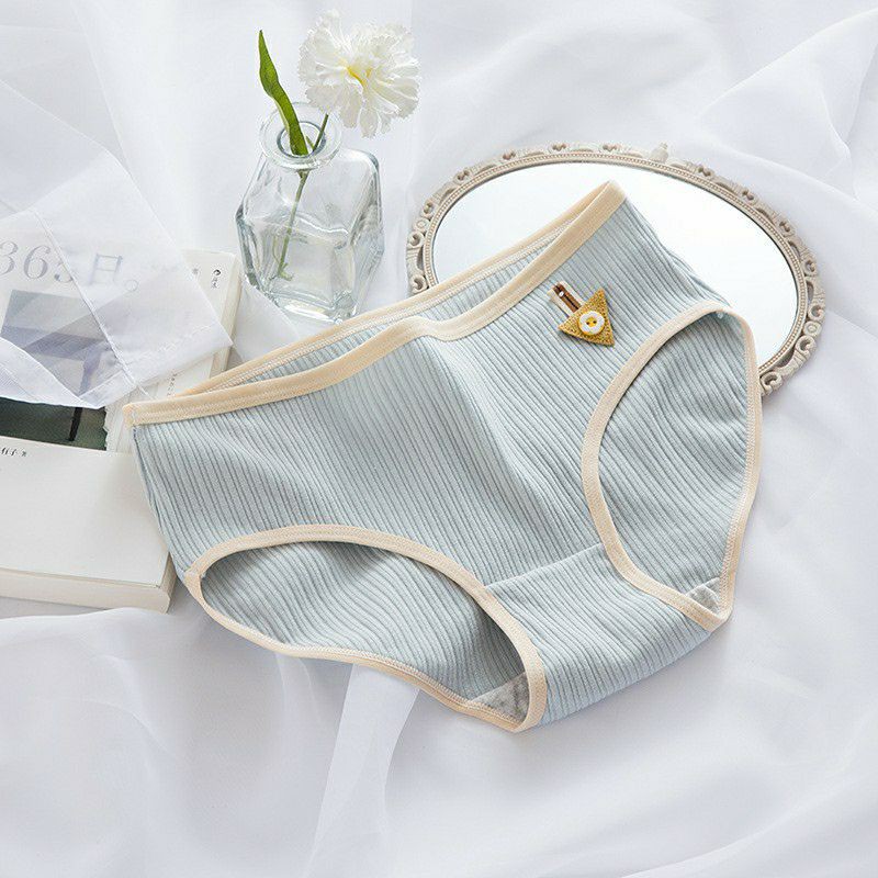 Quần Lót Cotton Tăm Kháng Khuẩn Có Đính Hoạ Tiết Khuy