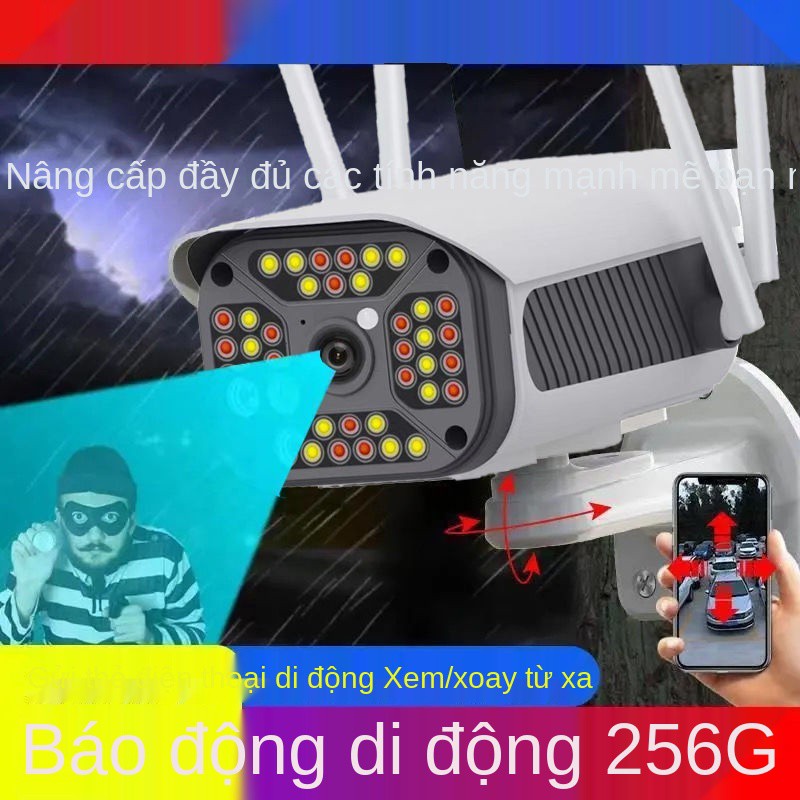 ✱♟Camera quan sát 360 độ mạng wifi không dây 4G gia đình độ nét cao nhìn ban đêm điện thoại điều khiển từ xa không cần i