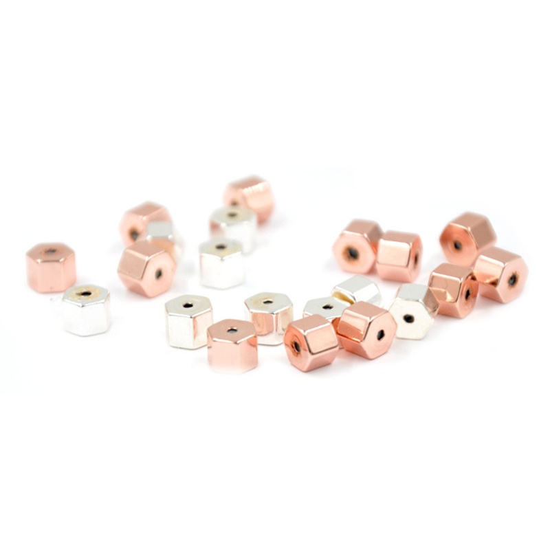 1 Cặp Khuyên Tai Hình Lục Giác Bằng Kim Loại An Toàn