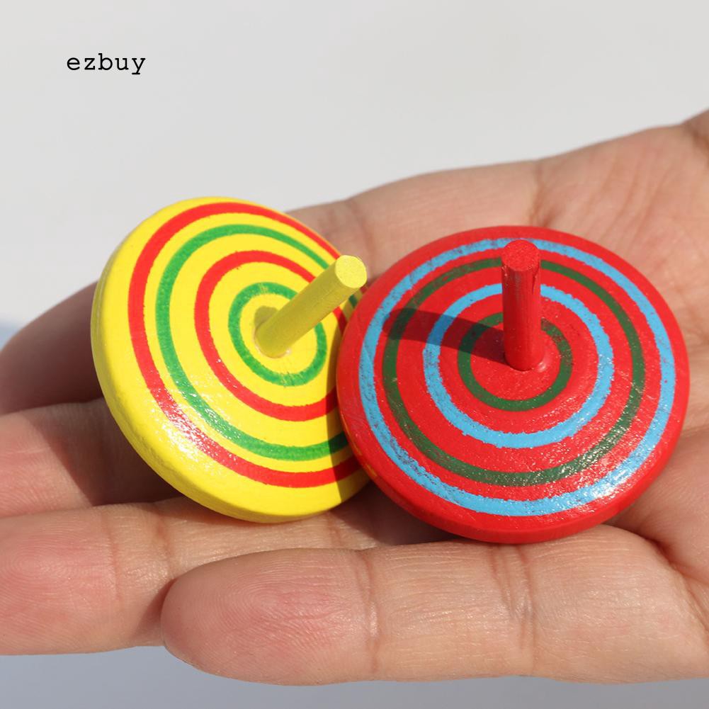 Con quay đồ chơi bằng gỗ nhiều màu sắc giúp giảm căng thẳng