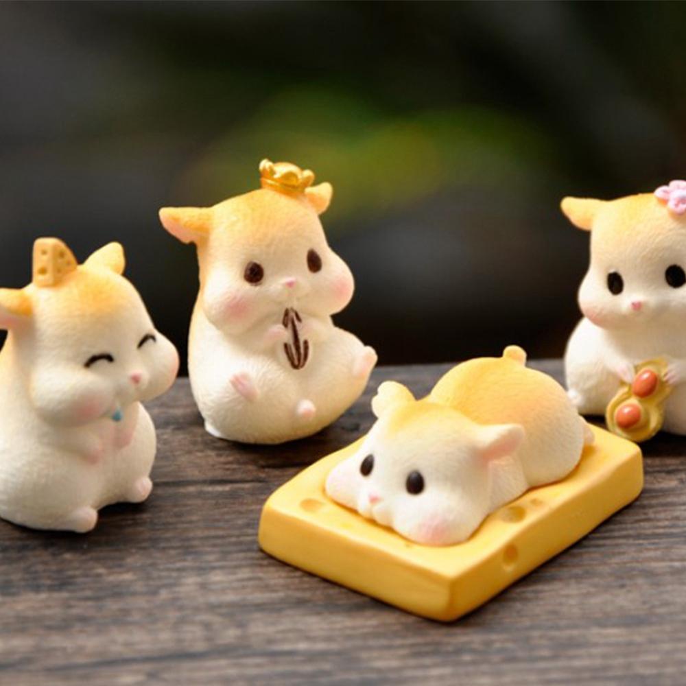 Đồ trang trí Chuột Hamster Hoạt Hình Dễ Thương Dùng Trang Trí Tiểu Cảnh