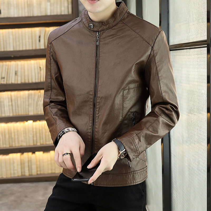 Áo khoác bomber chất liệu da thời trang nam tính
