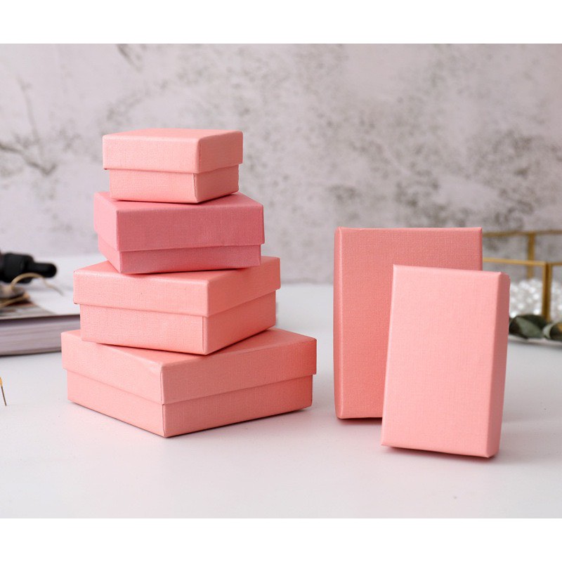 🎁Hộp quà tặng hộp trang sức Màu hồng pastel sang trọng chất liệu cao cấp