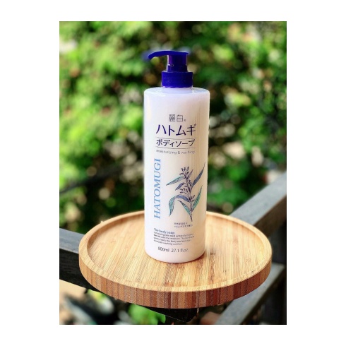 Sữa tắm HATOMUGI trắng da hạt ý dĩ Nhật Bản 800ml | BigBuy360 - bigbuy360.vn