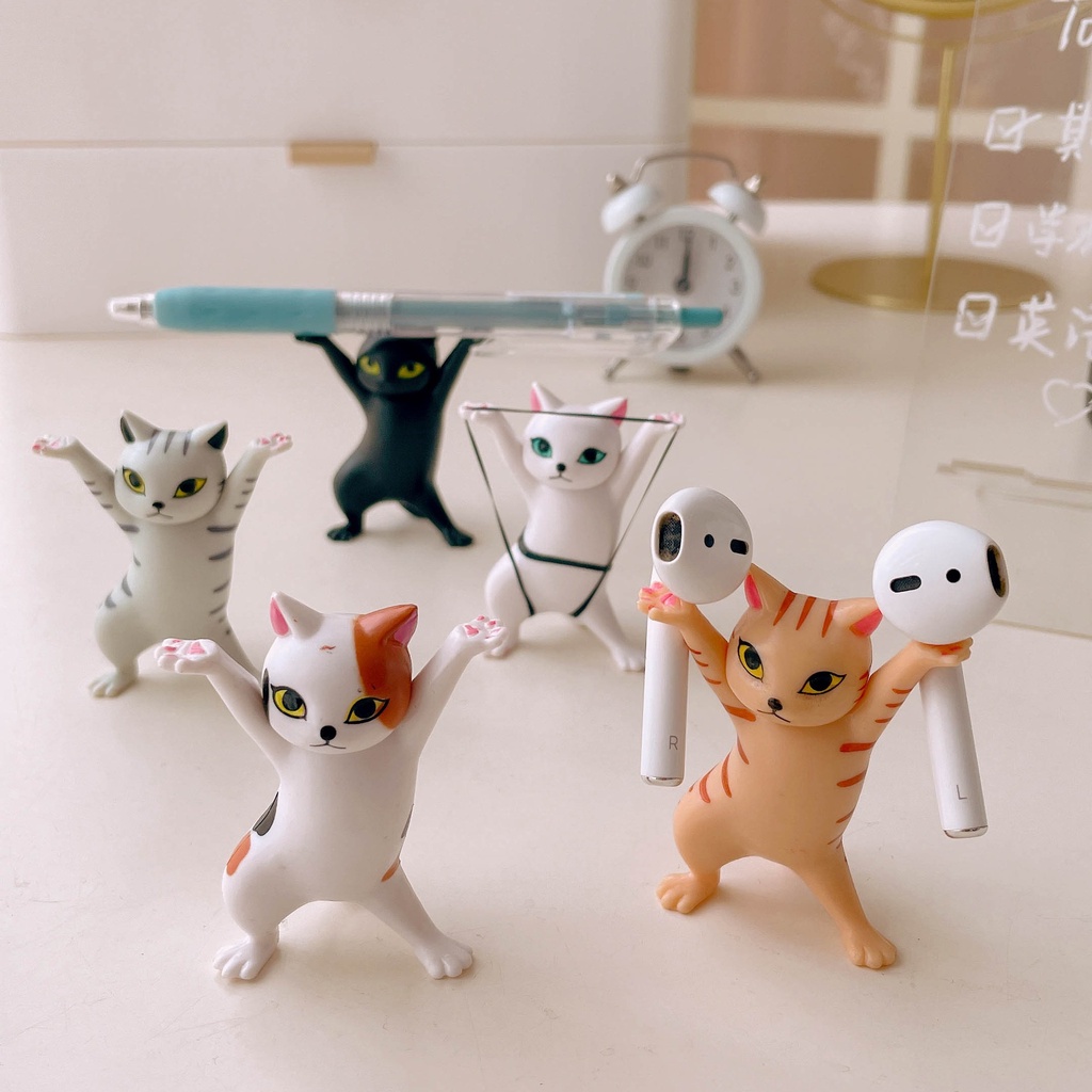 Tượng Mèo Nhảy Múa Mini Cute Trang Trí Decor Góc Học Tập PK32