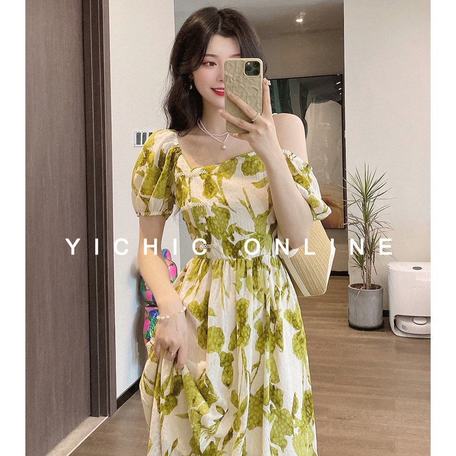 Đầm Maxi Tay Ngắn In Hoa Thời Trang Mùa Hè Dễ Phối Đồ Cho Nữ