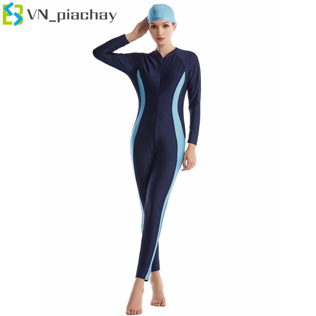 Bộ Đồ Bơi Liền Thân Dài Tay Xinh Xắn Dành Cho Nữ | BigBuy360 - bigbuy360.vn