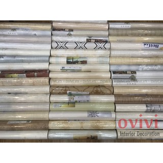 Thanh lý xả kho giấy dán tường 5.3m dán keo sữa ngoài loại giấy lụa đẹp dày