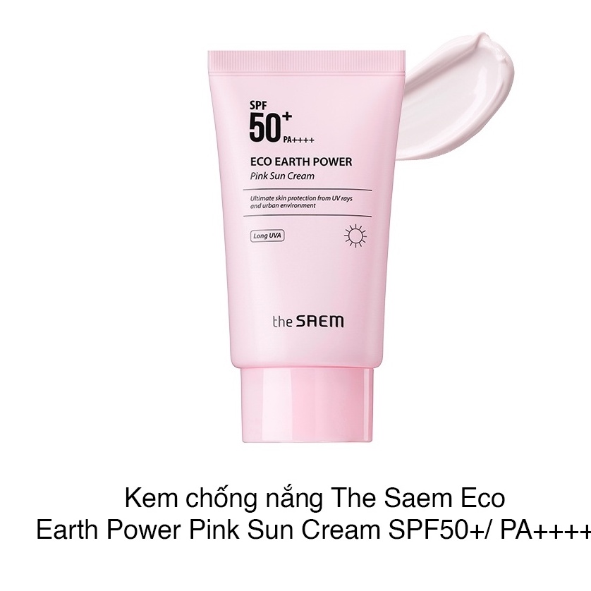 Kem Chống Nắng The SAEM Eco Earth Power Pink  SPF 50+ PA++++