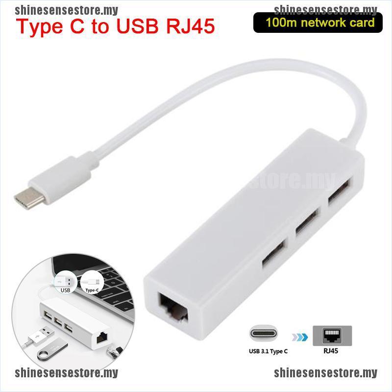 Bộ Chuyển Đổi Cổng Type C Sang Usb Rj45 Ethernet Lan