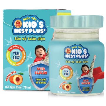 Thực phẩm bảo vệ sức khỏe - Nước yến Kids Nest Plus+ 15% 70ml