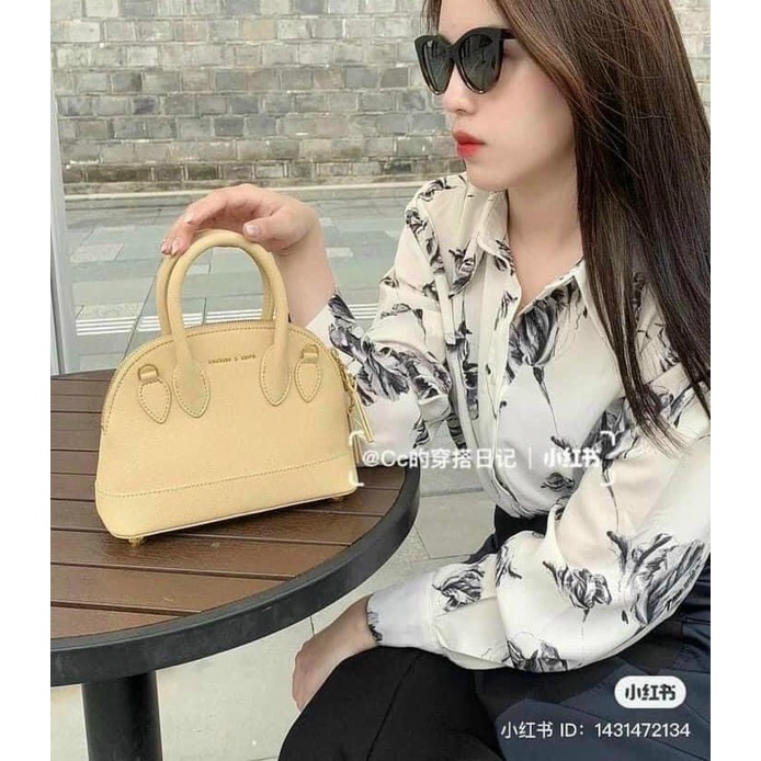 Túi xách Cnk hến mới phối màu 2 dây đeo hàng đẹp nét size 22