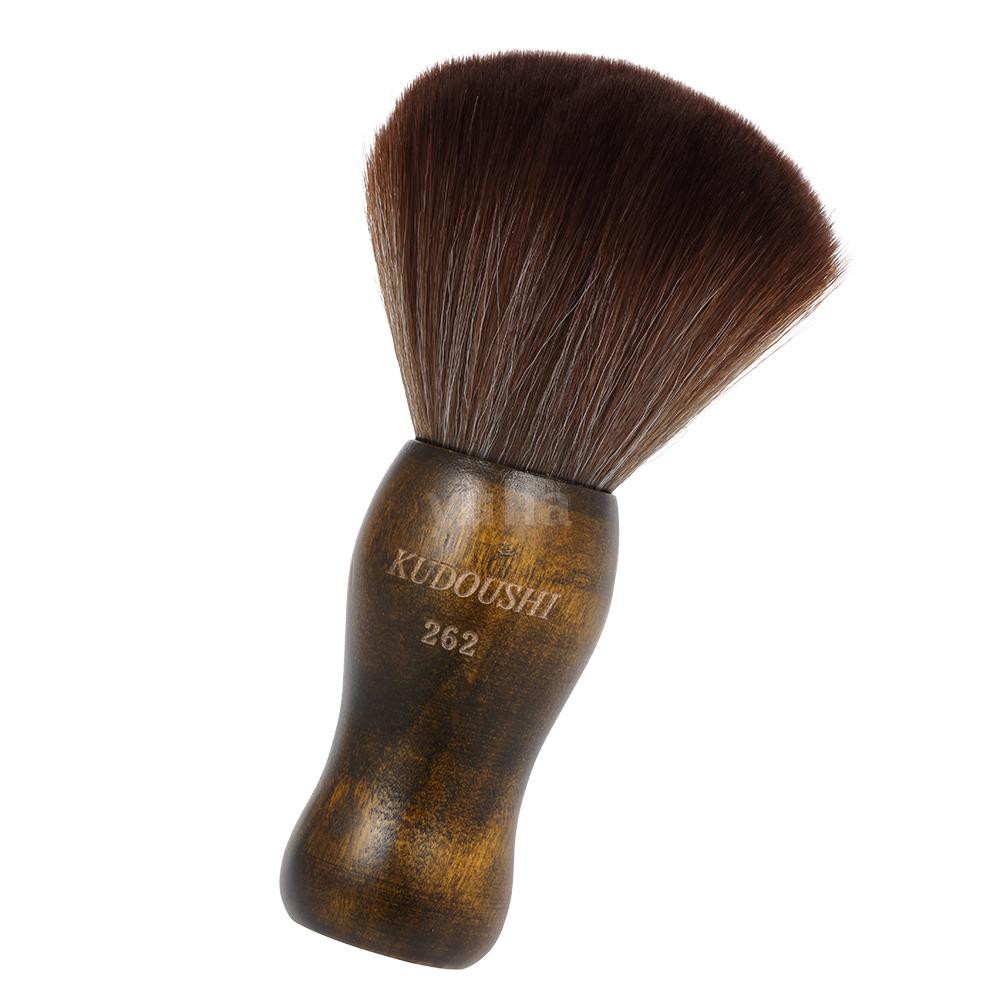 Cọ Phủi Tóc Trên Cổ Kudoushi Tay Cầm Bằng Gỗ Cho Salon Cắt Tóc Chuyên Nghiệp
