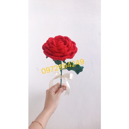 Hoa len handmade-Hoa hồng len