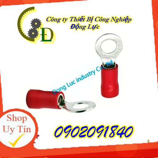 [100cái] Đầu cos dây điện tròn bọc nhựa RV 1.25-3-5, đầu cốt bấm dây điện 0.5mm 1.5mm, cosse (cót) đồng đấu nối điện