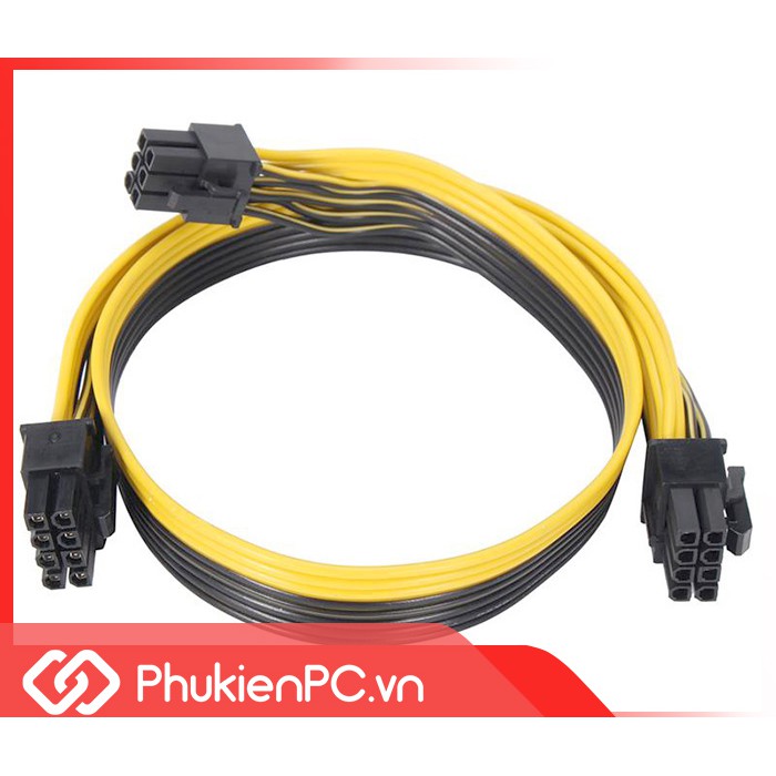 Cáp chuyển nguồn 6Pin Modular PSU sang 2x8Pin (6+2) cấp nguồn cho card VGA