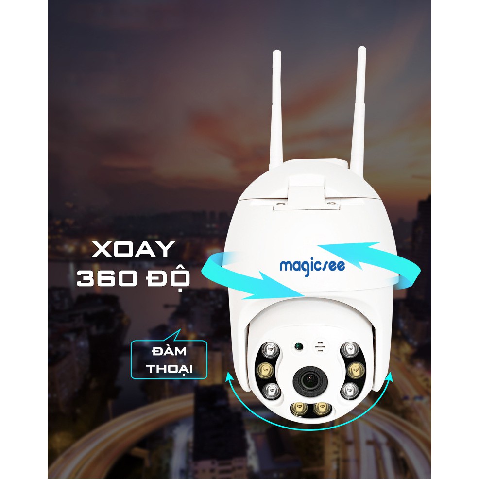 Camera giám sát ngoài trời không dây wifi Magicsee ZS310 - Độ phân giải 2K - AI