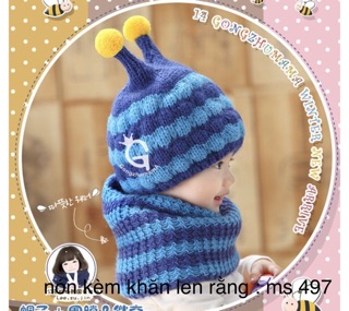 Nón kèm khăn sọc