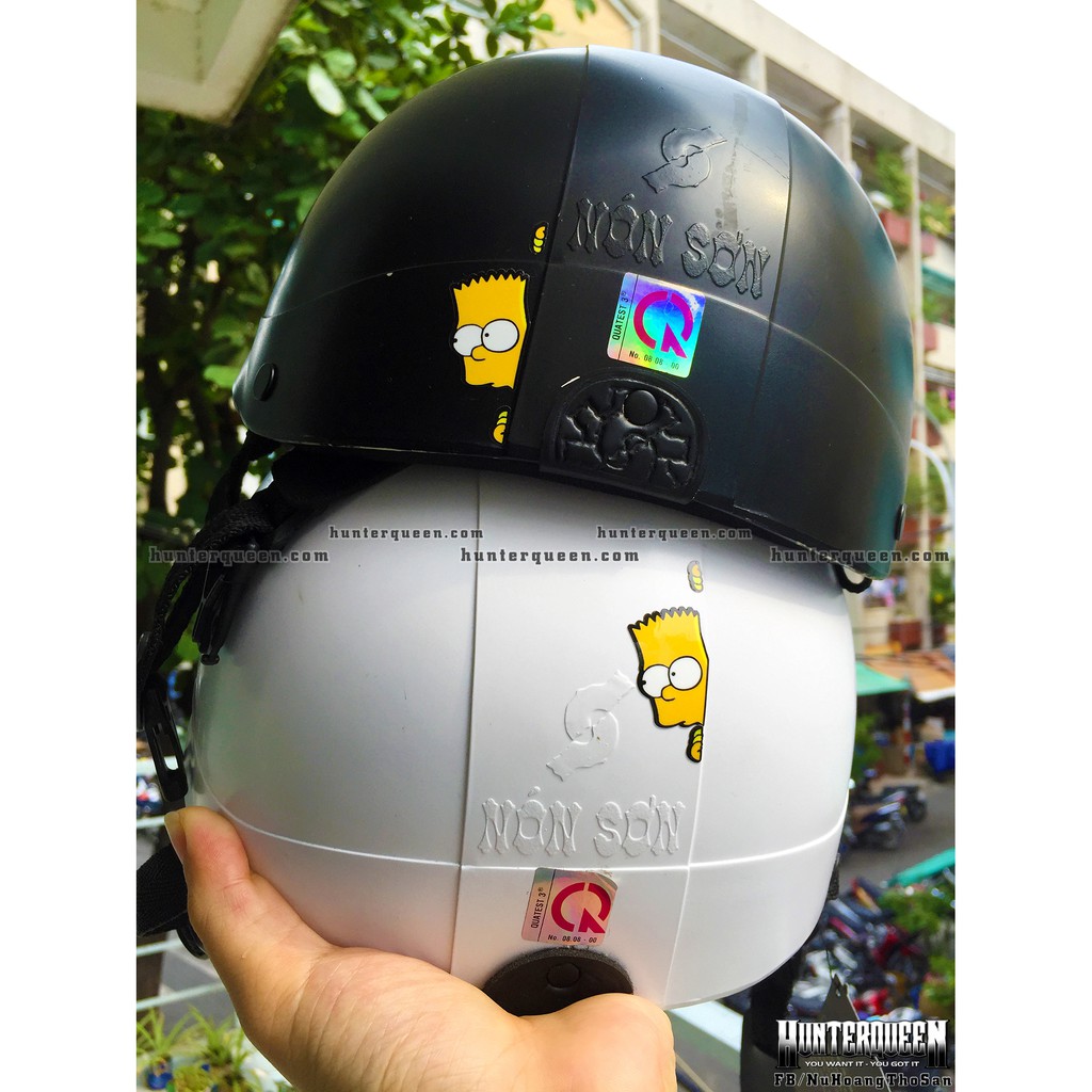 Hình dán Simpson decal cao cấp chống nước, sắc nét, bền màu, dính chặt. Sticker logo trang trí mọi nơi dễ thương. Tem xe