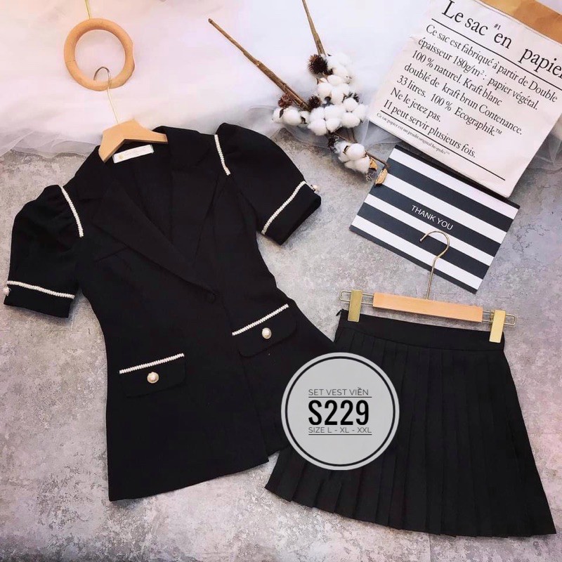 Bigsize Set vest viền S229