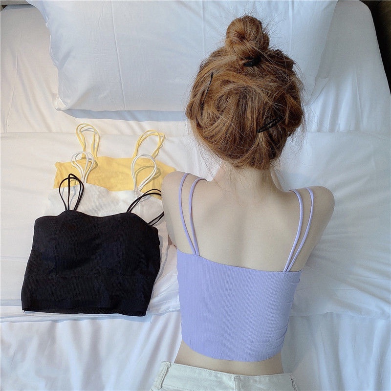 【Yuki】ÁO 2 dây bra có mút ngực xinhh | BigBuy360 - bigbuy360.vn