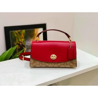 [Sale] TÚI nữ COACH TILLY 23 phối đỏ siêu sang